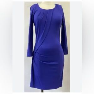 Designer Royal blue long sleeve dress EUC